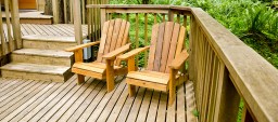 Adirondacks on a Deck in the Forest