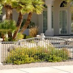 Fence in front of home