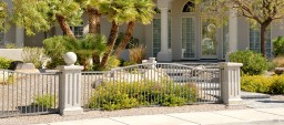 Fence in front of home