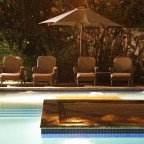 Swimming pool at night